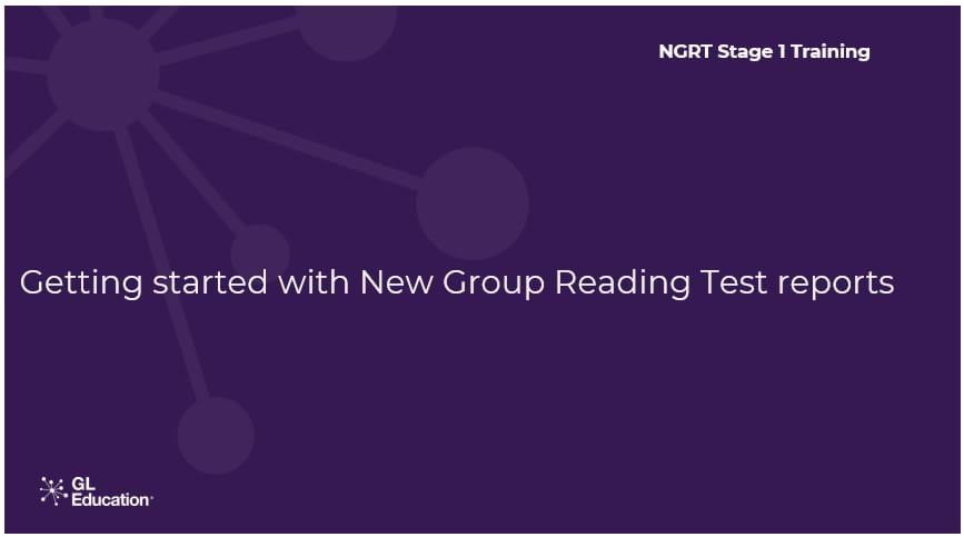 Getting started with New Group Reading Test reports