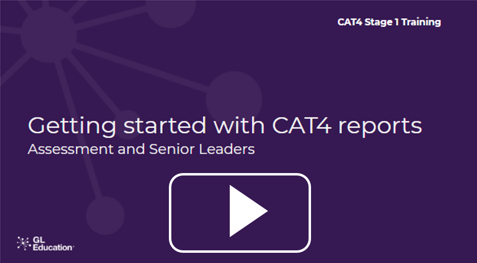 Screenshot of Getting Started with CAT4 reports video