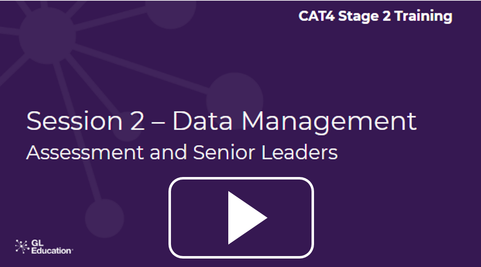 Screenshot of Session 2 Data Management for SLT and Assessment Leaders